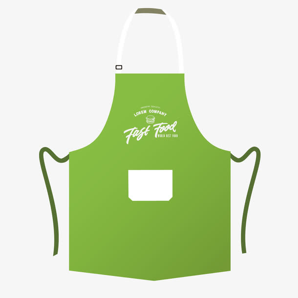 矢量綠色時(shí)尚下廚圍裙 融合功能與美學(xué)的廚房新寵